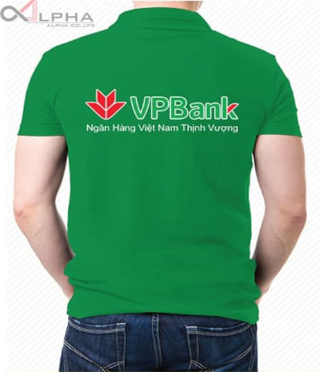 Thiết kế lưng áo thun công sở Alpha của VPBank